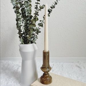 Marble Brass Candlestick Holder